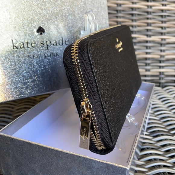 Kate Spade shimmy glitter boxed large continental wallet - Picture 14 of 16